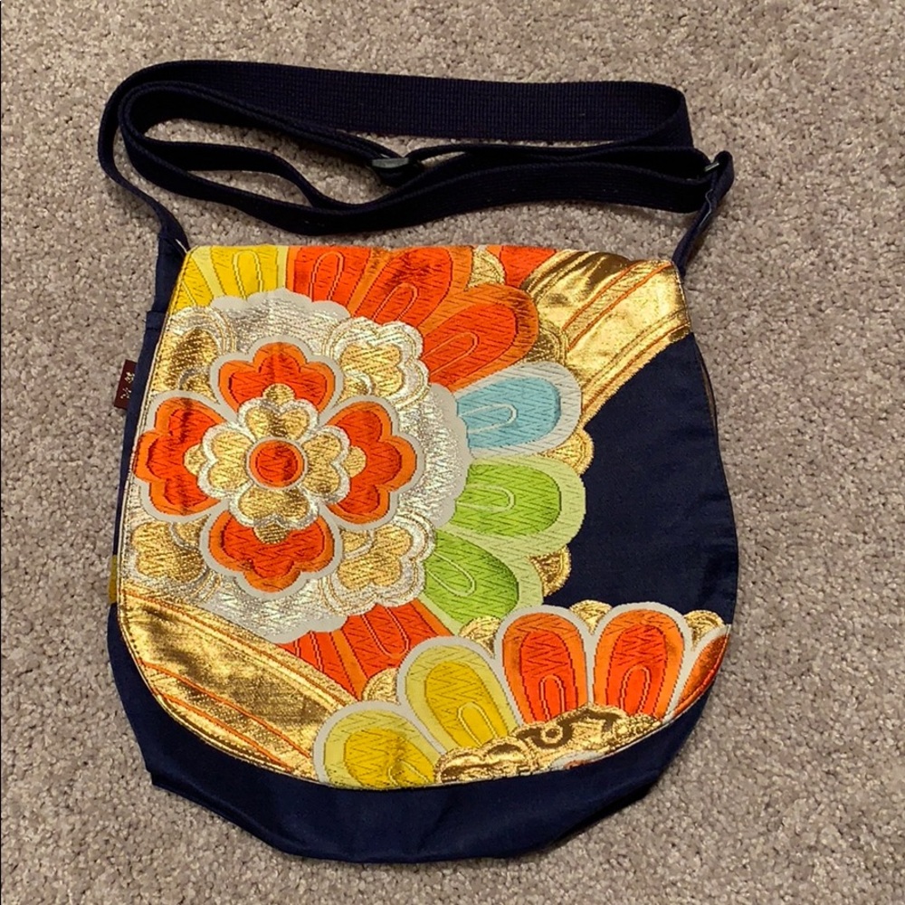 Handmade in Japan Crossbody from Obi Fabric